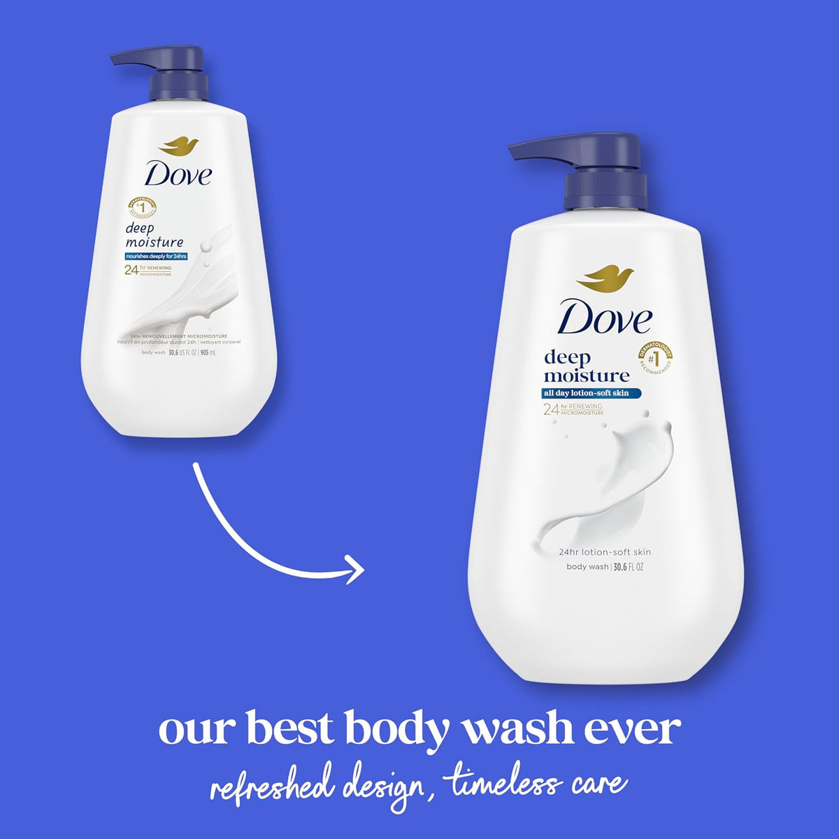Dove Body Wash Deep Moisture for 24hr Lotion-Soft Skin Moisture Moisturizing