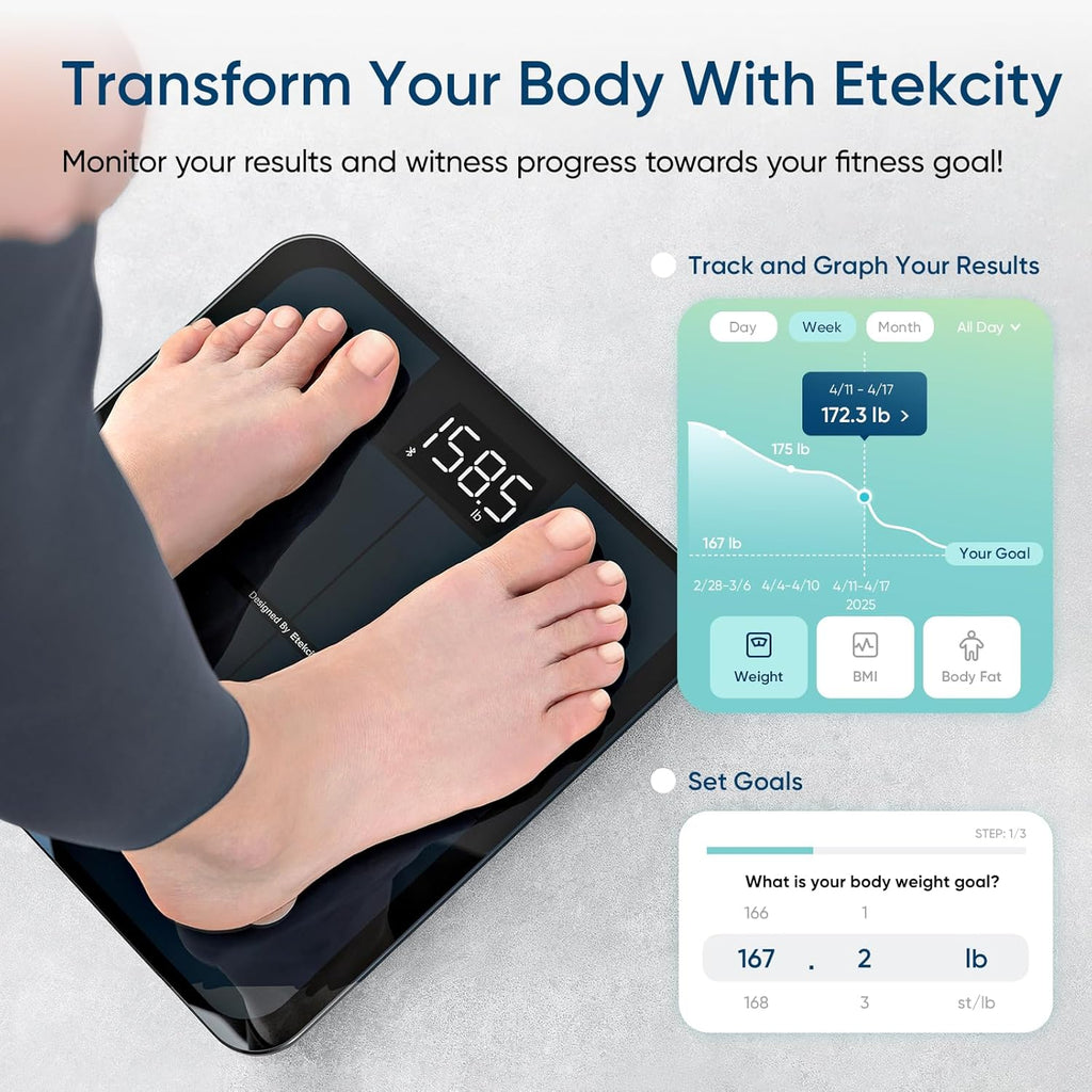 Etekcity Smart Scale for Body Weight, FSA&HSA Eligible, Bathroom Digital
