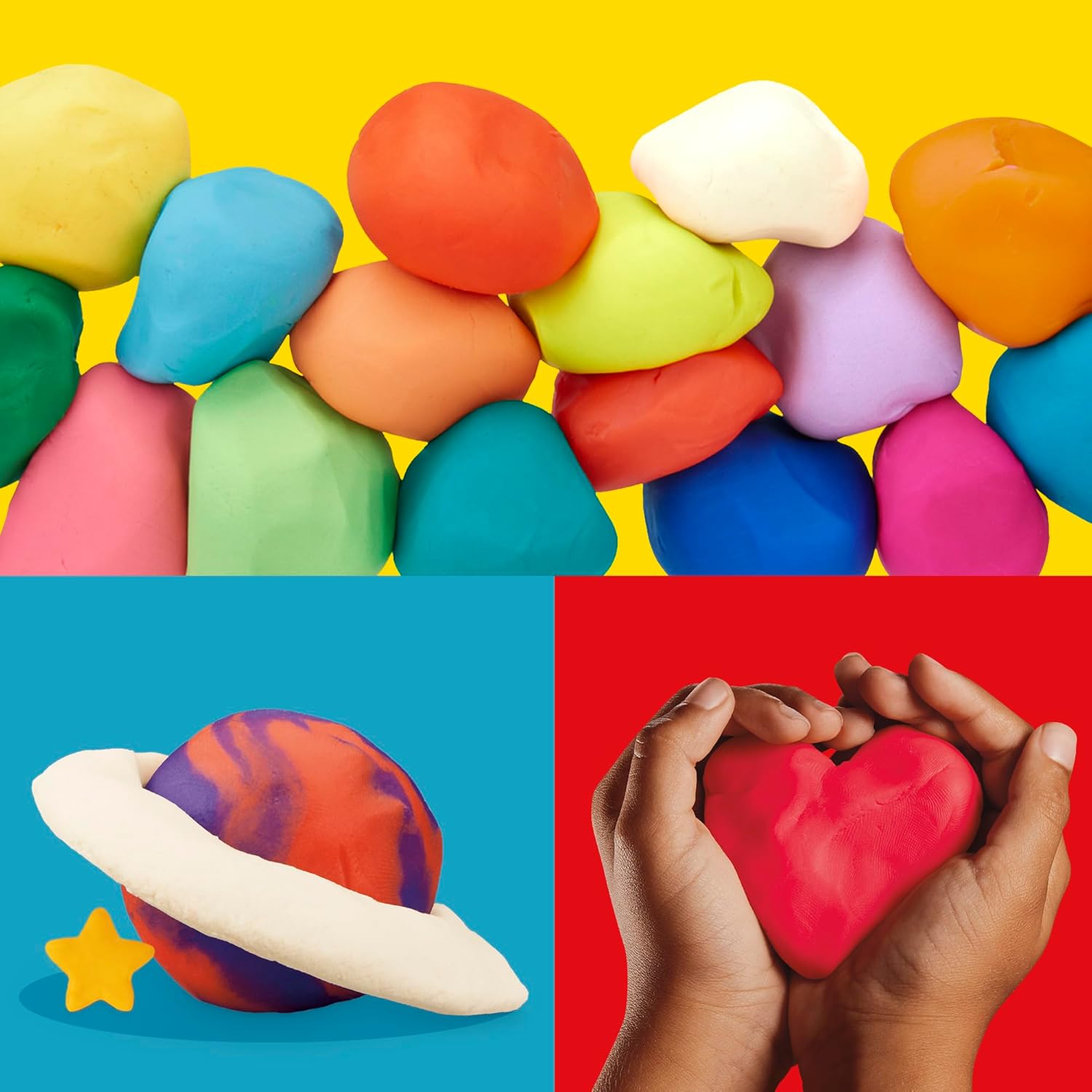 Play Doh Modeling Compound 10-Pack Case of Assorted Colors, Non-Toxic 2 oz.