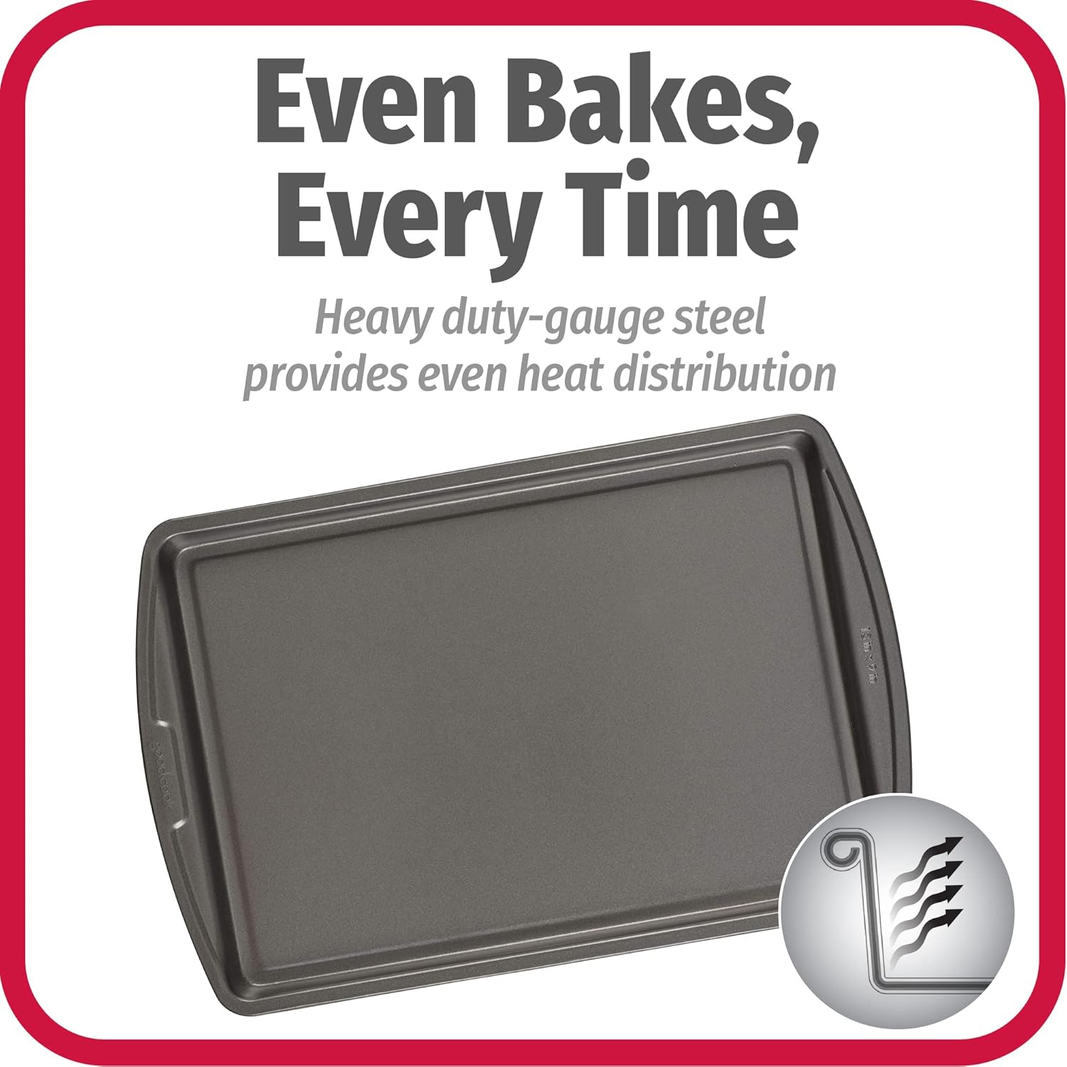GoodCook Everyday Nonstick Carbon Steel 13” x 9” Baking Sheet Set, 3 Pack