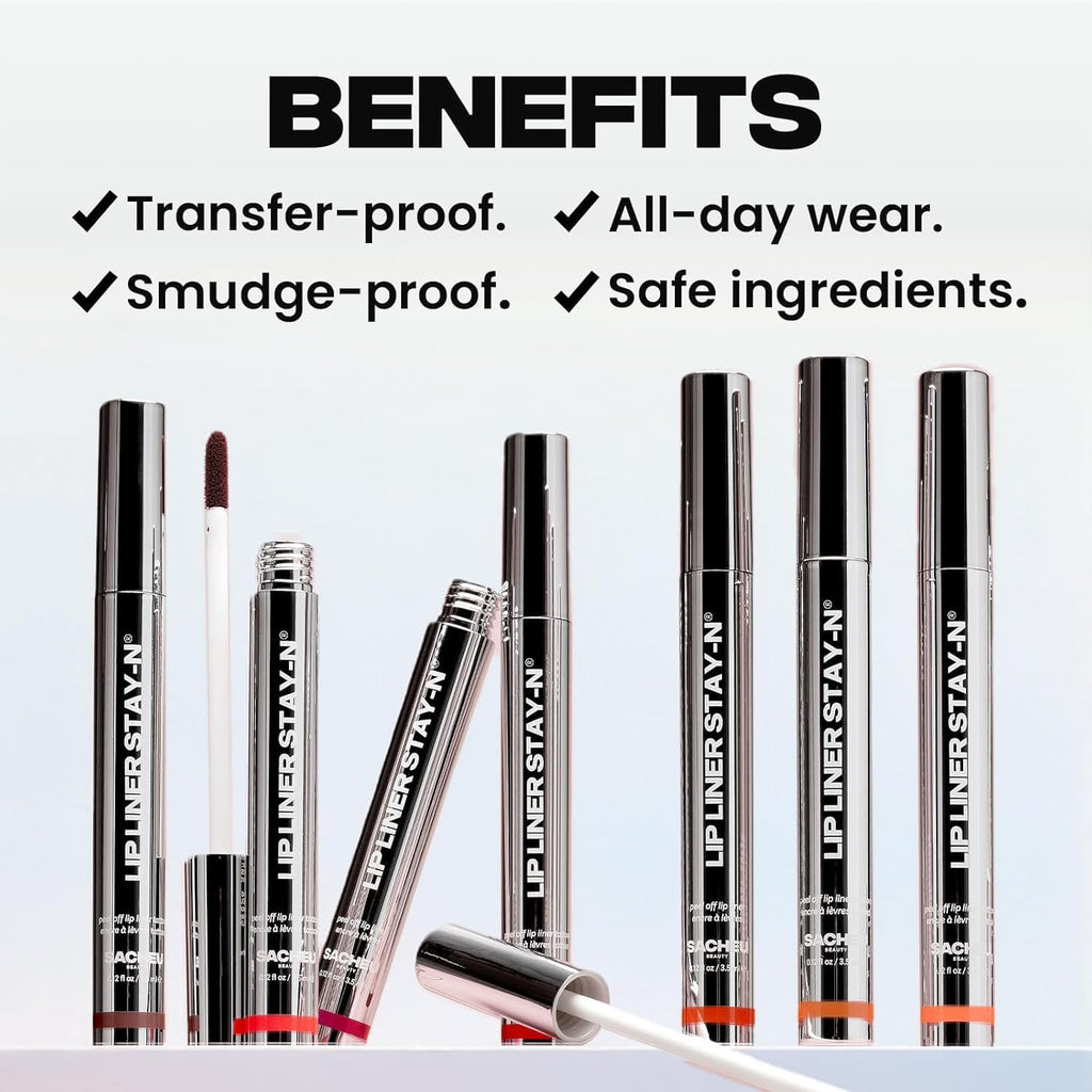 Sacheu Lip Liner STAY-N Peel Off Lip Stain — Long Lasting Waterproof Lip Tint