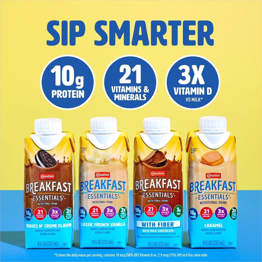 Carnation Breakfast Essentials Ready to Drink with Fiber, Rich Milk