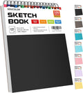 Soucolor 9" x 12" Sketch Book, 100 Sheets Top Spiral Bound Sketchbook with