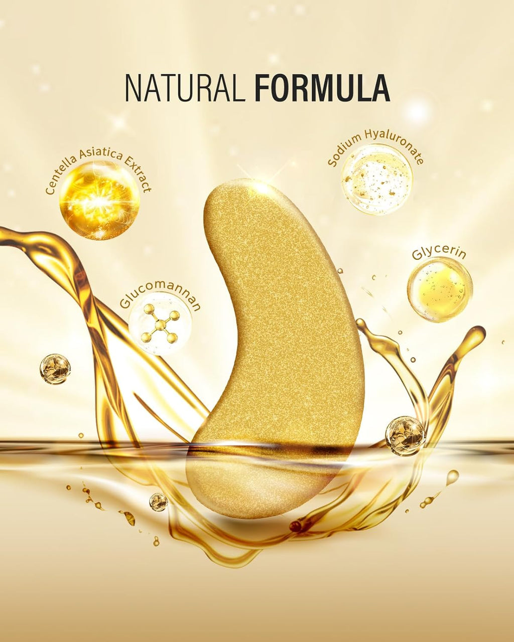 Maskiss 24k Gold Under Eye Patches (25 Pairs), eye mask, Collagen Skin Care