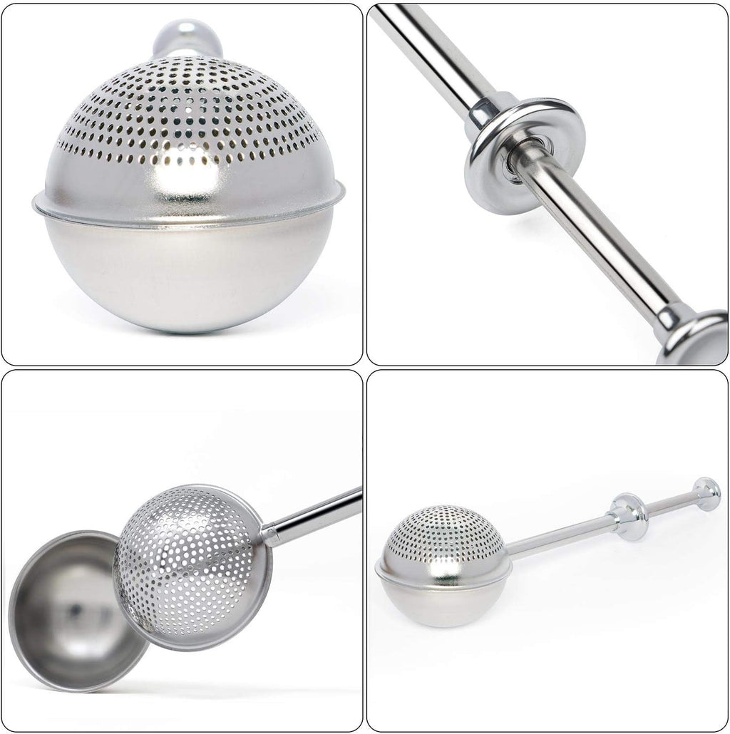 HULISEN Flour Duster for Baking, One-Handed Operation, 304 Stainless Steel