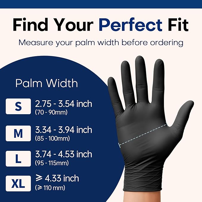 Supmedic Medical Soft Max™ Black Nitrile Disposable Gloves, 100 Pcs