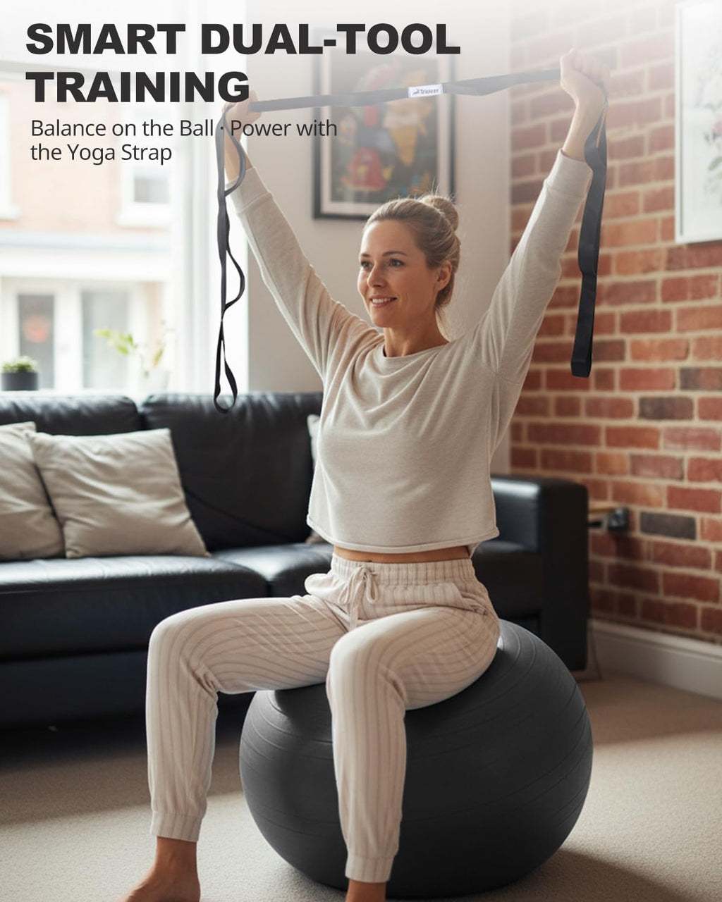 Trideer Exercise Ball for Yoga, Pilates & Fitness – Stability Ball Equipment