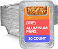 GUSTO 9x13 Inch Aluminum Foil Pans [30 Count] Half Size Deep