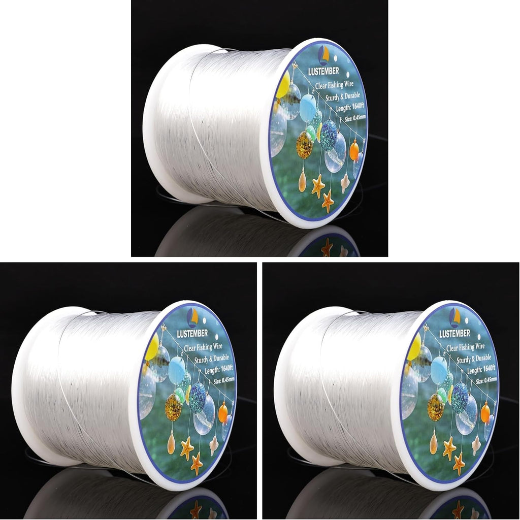 Fishing Wire, 1640 ft Clear Fishing Line, Strong Invisible String for Hanging Decorations
