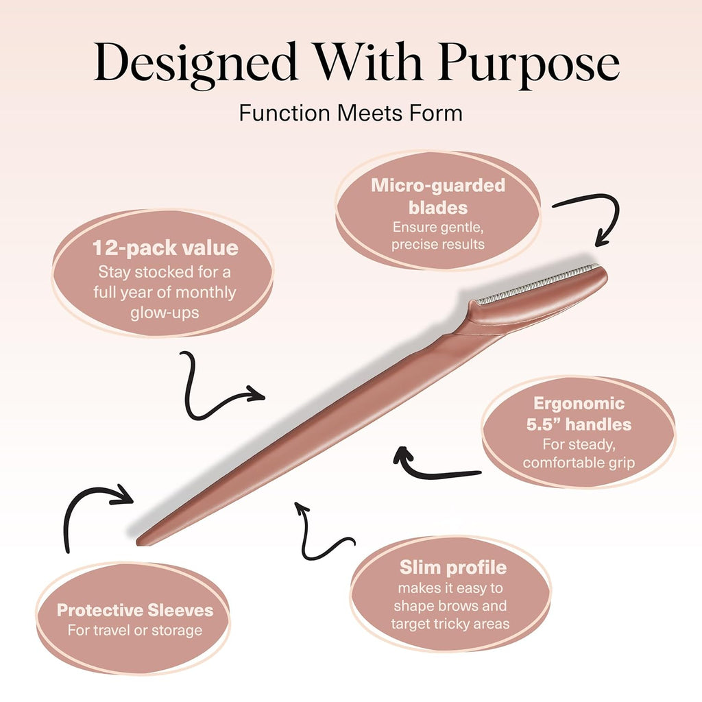 Kitsch Dermaplane Razor for Women Face – Face Razors for Women & Men, Eye