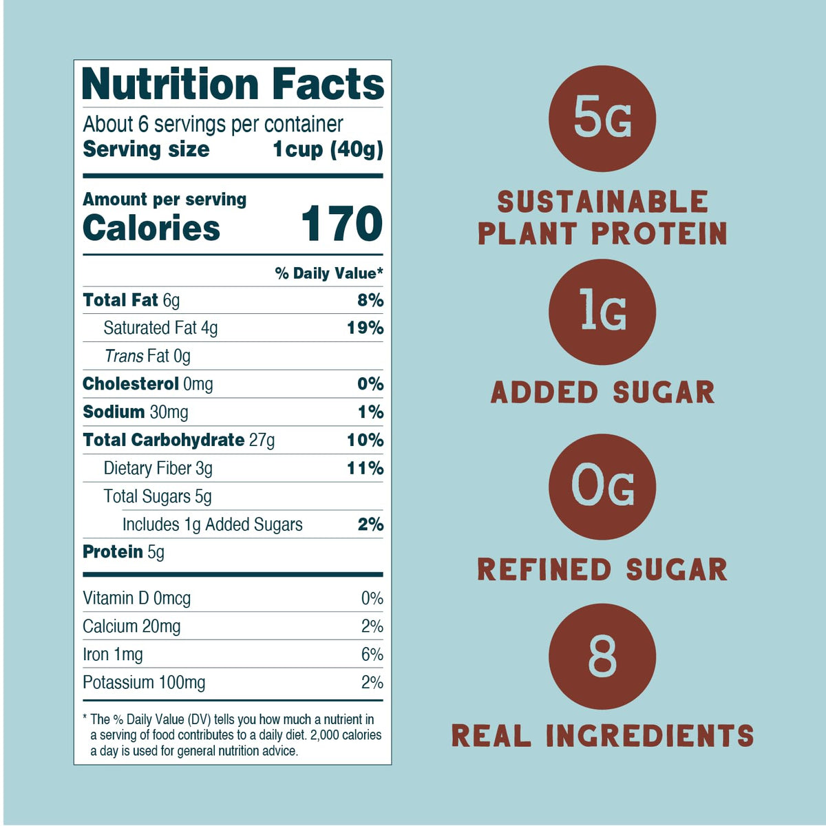 Seven Sundays Sunflower Cereal, Real Cocoa, 8 Oz Bag, Grain & Gluten Free, 5g