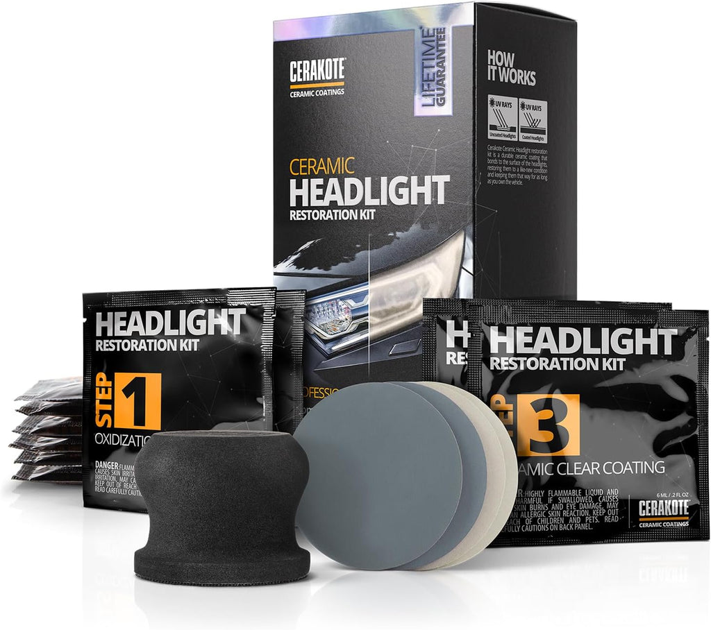 CERAKOTE® Ceramic Headlight Restoration Kit – Guaranteed To Last As Long As