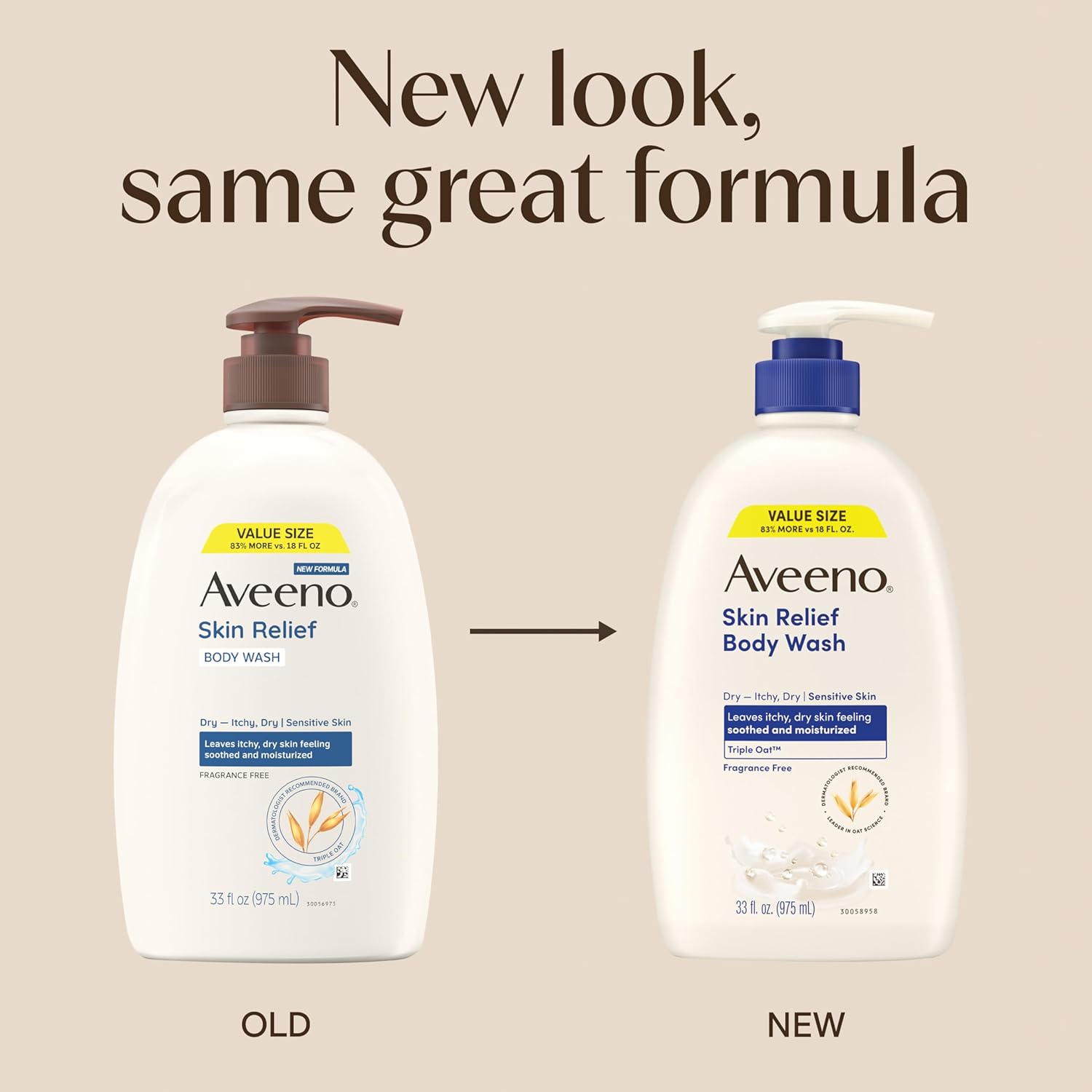 Aveeno Skin Relief Fragrance-Free Body Wash with Triple Oat® Complex, Gentle