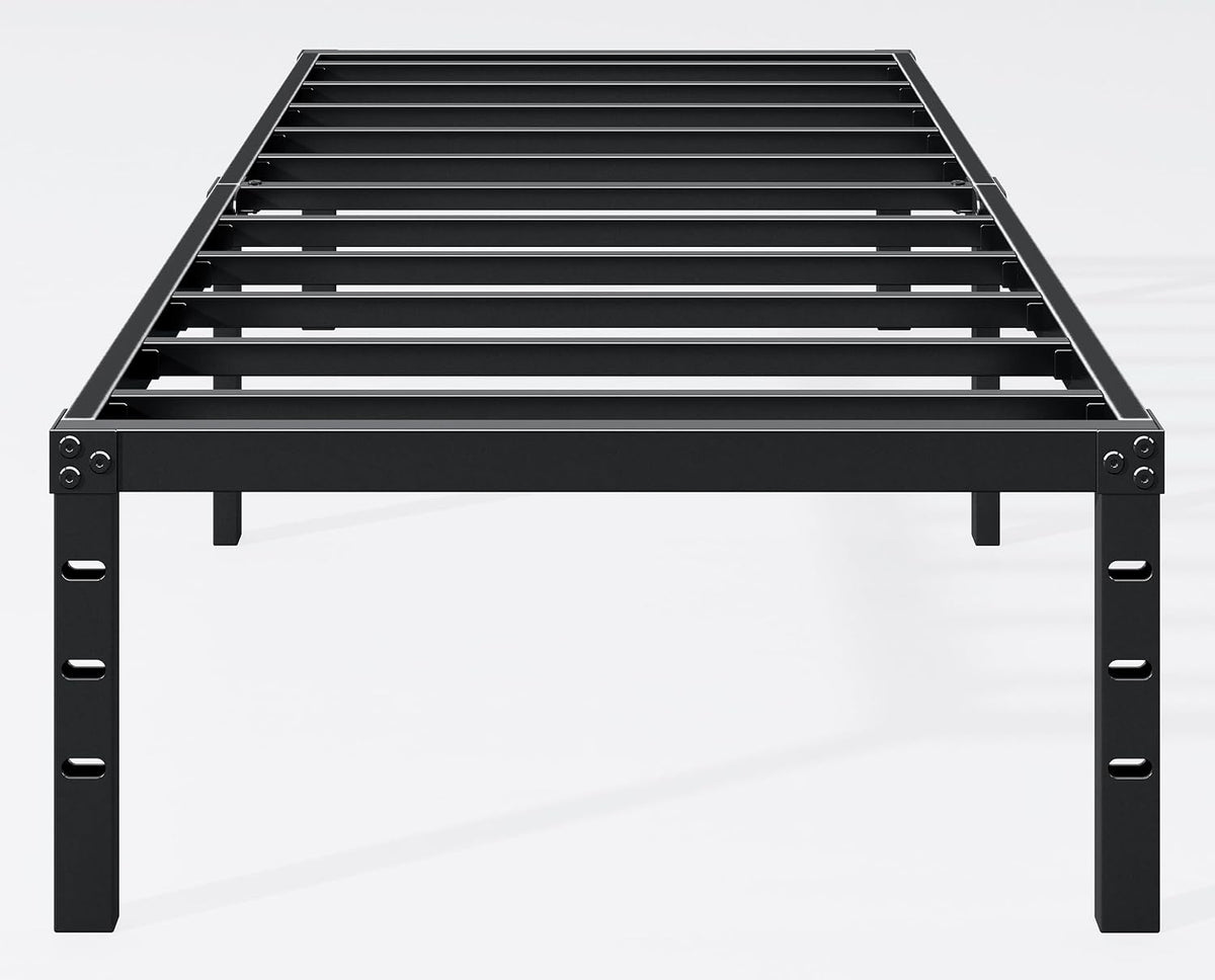 Hafenpo 14 Inch Twin Bed Frame, Under Bed Storage, Black