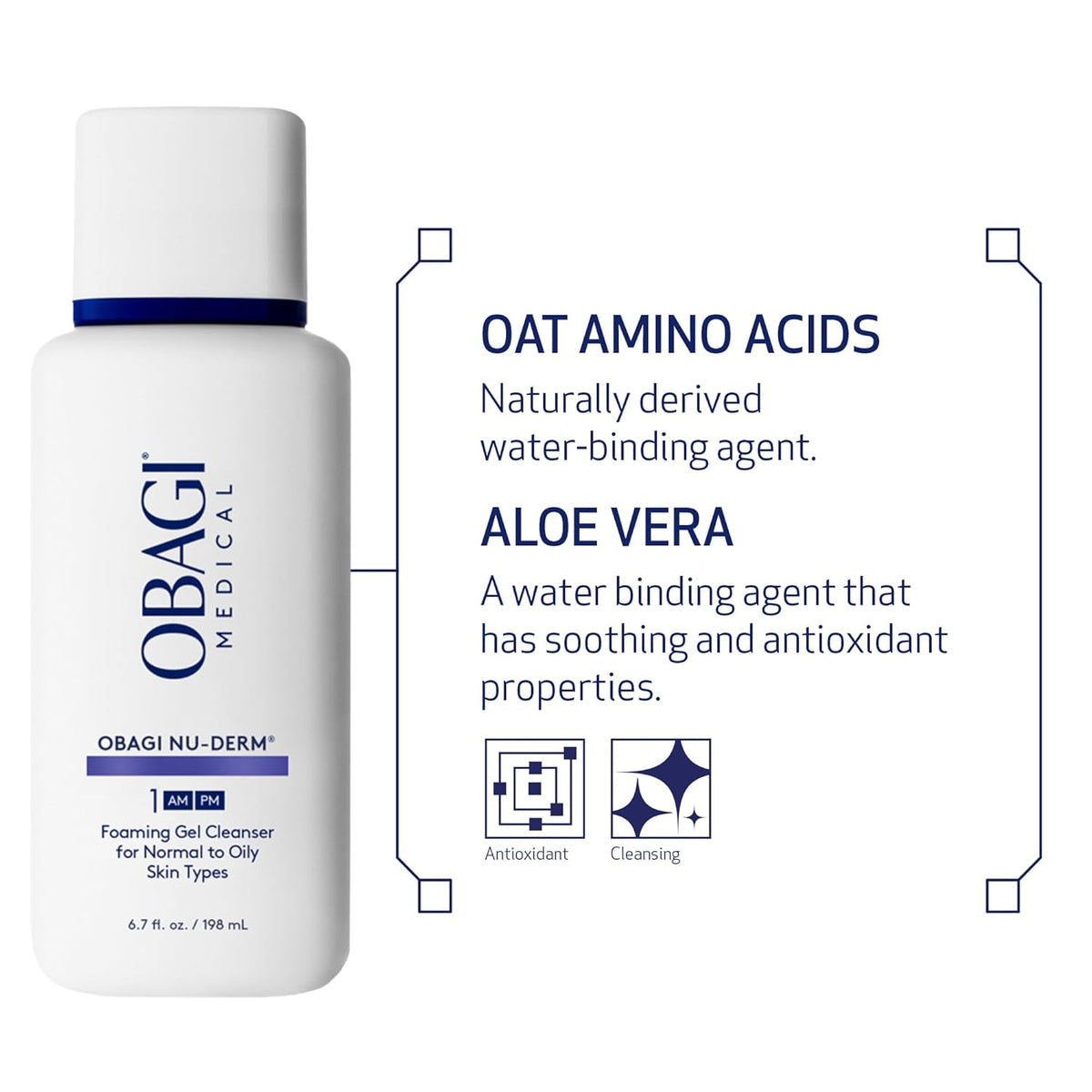 Obagi Nu-Derm Foaming Gel Cleanser for Face – Deep-Cleansing & Hydrating