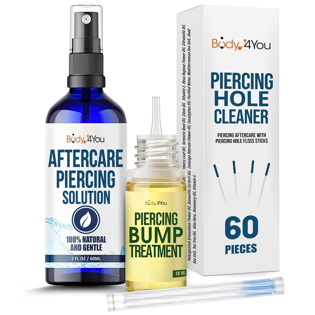 BodyJ4You Piercing Aftercare Spray - Bump Oil Ear Piercing Cleaner Floss