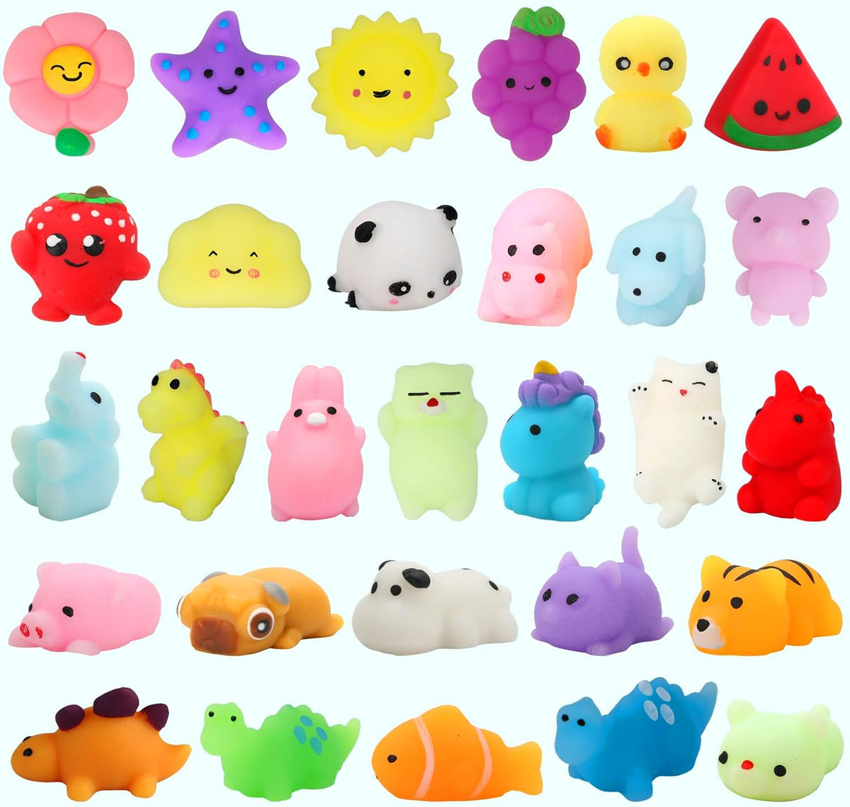 30 Pack Squishy Toys, Kawaii Squishies Party Favors for Kids 4-8 8-12