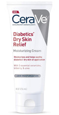 CeraVe Moisturizing Cream for Diabetics’ Dry Skin, Urea Cream with Bilberry