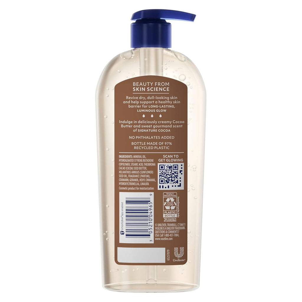 Vaseline Intensive Care Cocoa Radiant Body Gel Oil with 100% Pure Cocoa