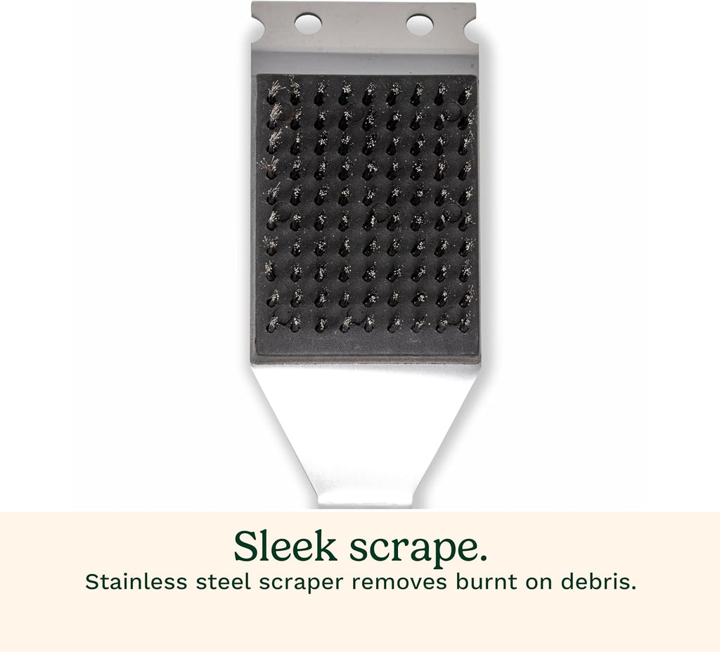 Cuisinart Stainless Steel 16.5" Long Handle Grill Cleaner Brush and Scraper