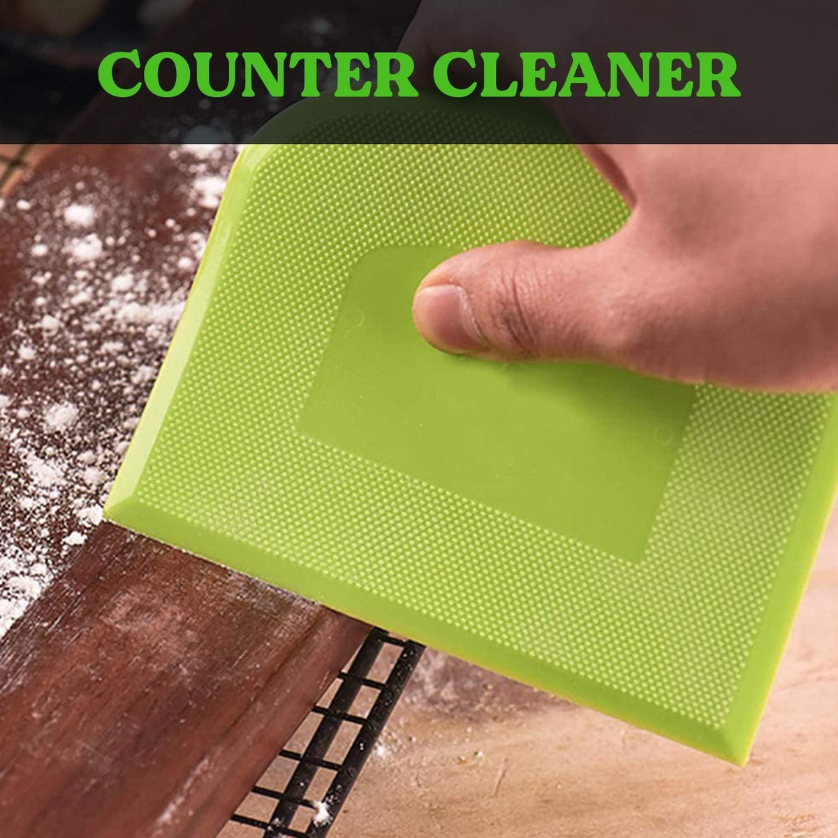 SURDOCA Dough Scraper Bench Scraper - 3P 4.7x3.7" Plastic Flexible Bowl