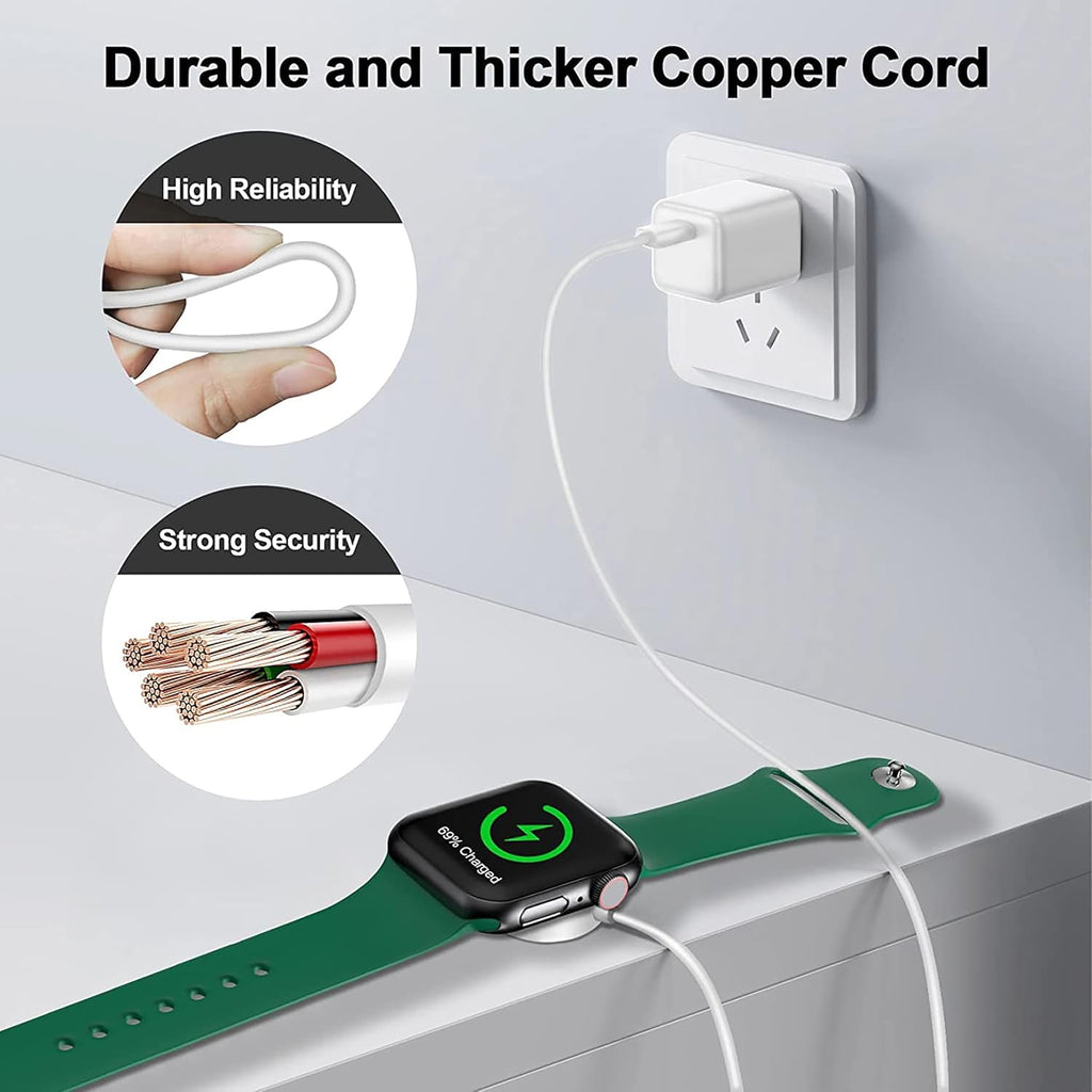 𝟐𝟎𝟐𝟔 𝐔𝐩𝐠𝐫𝐚𝐝𝐞𝐝 Magnetic Charging Cable for Apple Watch Charger, USB C Port