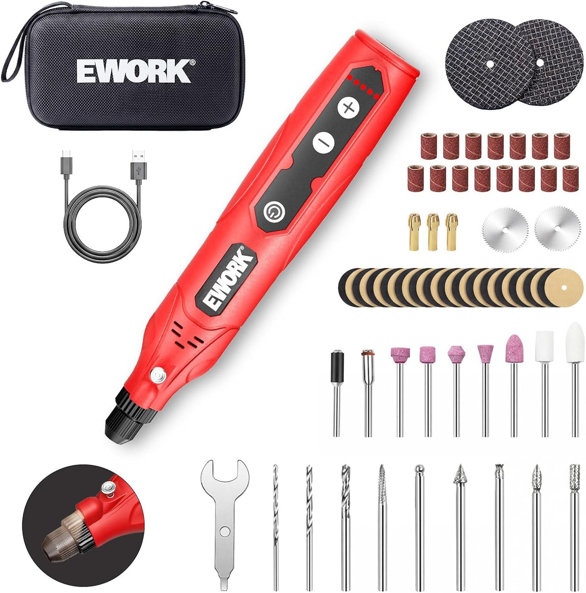 71PCS Mini Rotary Tool, 5-Speed Rotary Tool Kit for DIY Enthusiasts