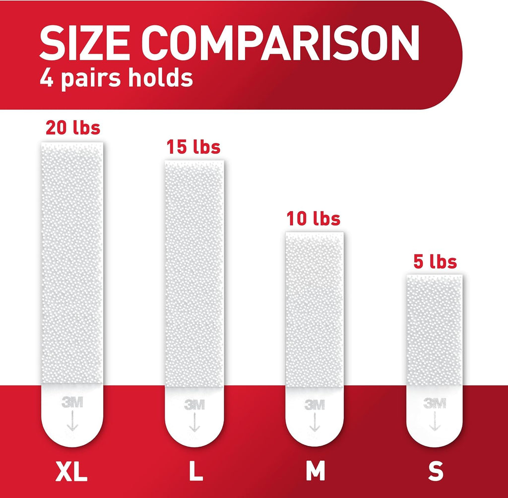 Command 20 lb XL 16 Pairs Heavyweight Picture Hanging Strips (32 Strips)