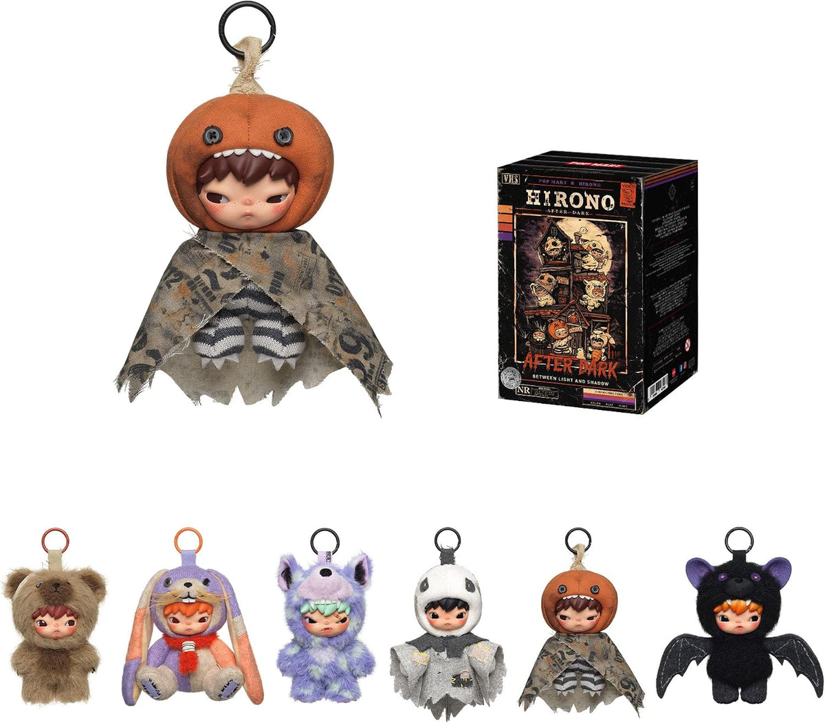 POP MART Hirono After Dark Series Plush Halloween Blind Box, Single Box - pop mart hirono after dark series plush
