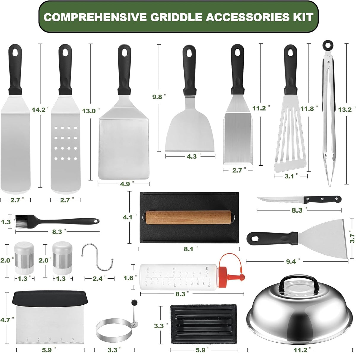 35PCS Griddle Accessories Kit, Flat Top Grill Accessories Set for Blackstone