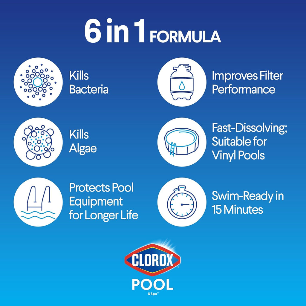 Clorox® Pool&Spa™ Shock XTRABLUE® Plus, Kills Bacteria & Algae in Swimming