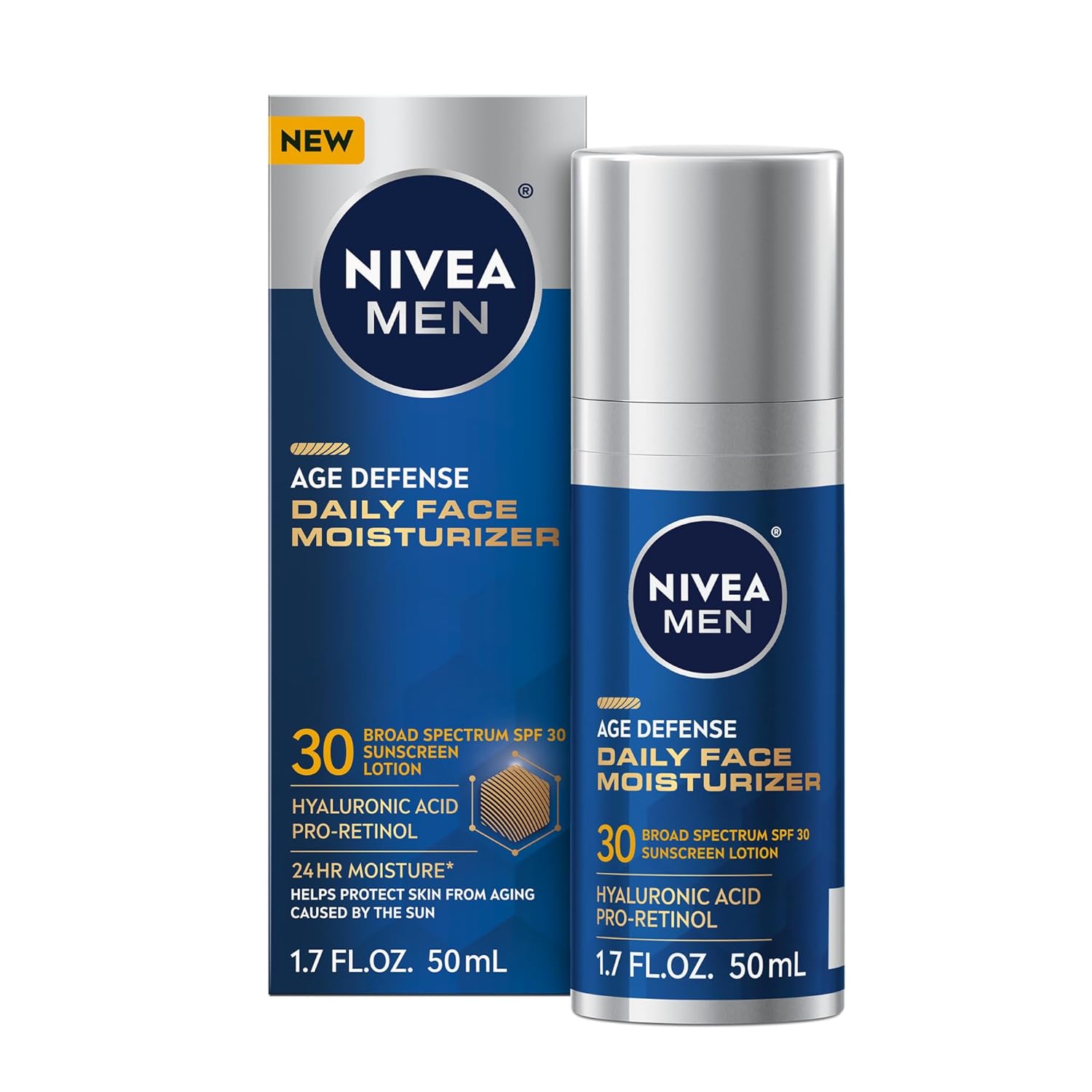 NIVEA MEN Age Defense Daily Face Moisturizer with Broad Spectrum SPF 30