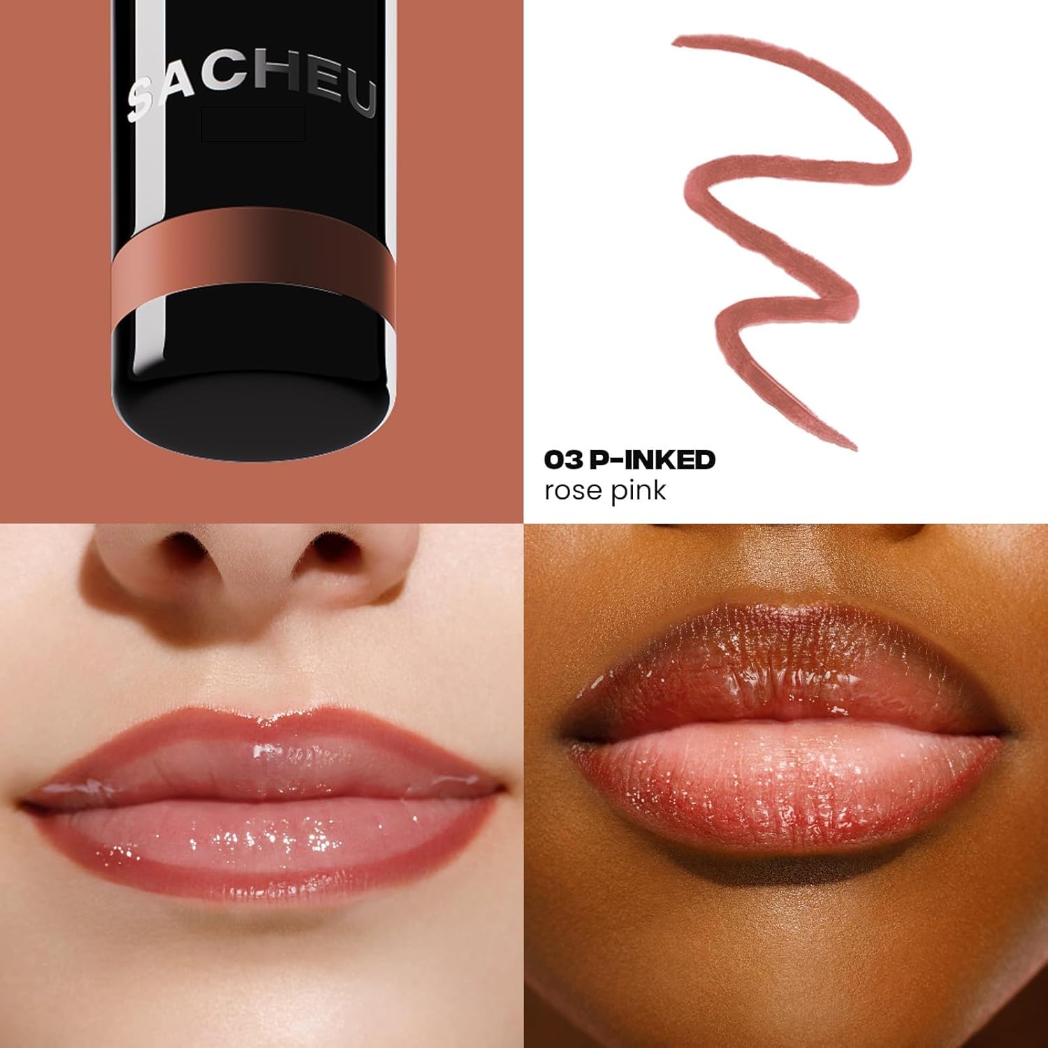 Sacheu Lip Liner STAY-N Peel Off Lip Stain — Long Lasting Waterproof Lip Tint