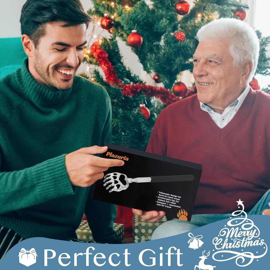 Plazuria (4-Pack) Extendable Back Scratchers - Metal Claws with Telescopic