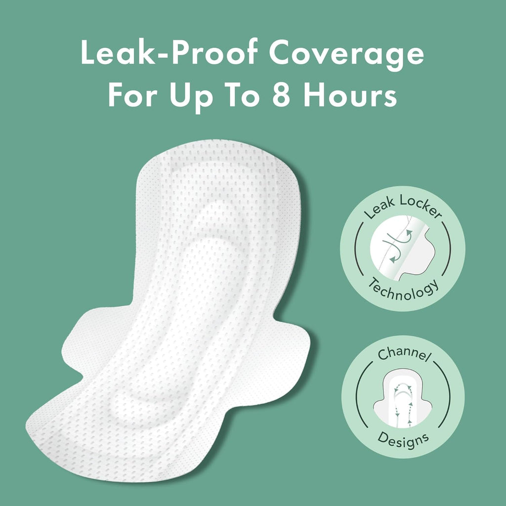 Rael Pads for Women, Organic Cotton Cover - Moderate Absorbency, Feminine