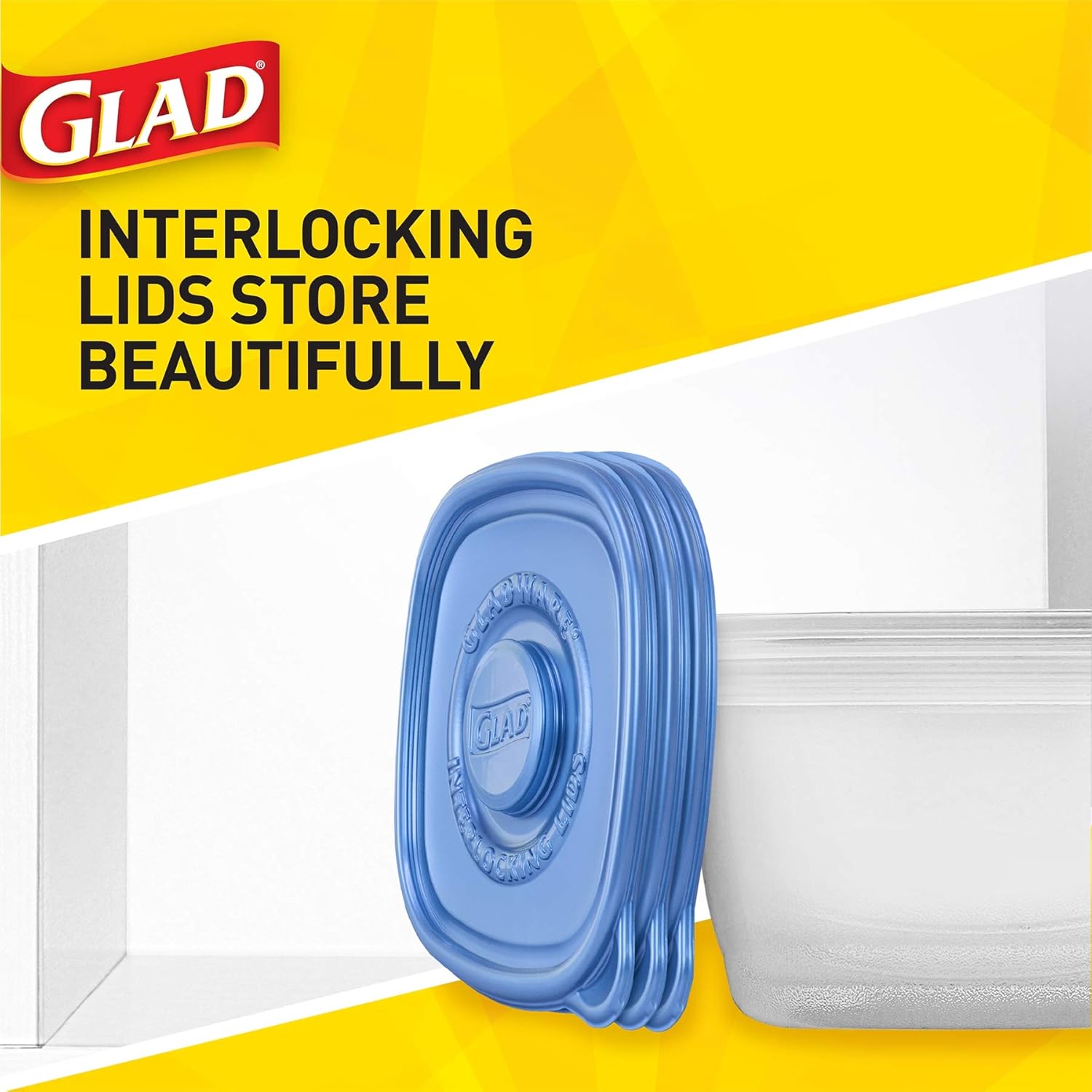 Glad GladWare Medium Rectangle Food Storage Containers with Lids, BPA Free
