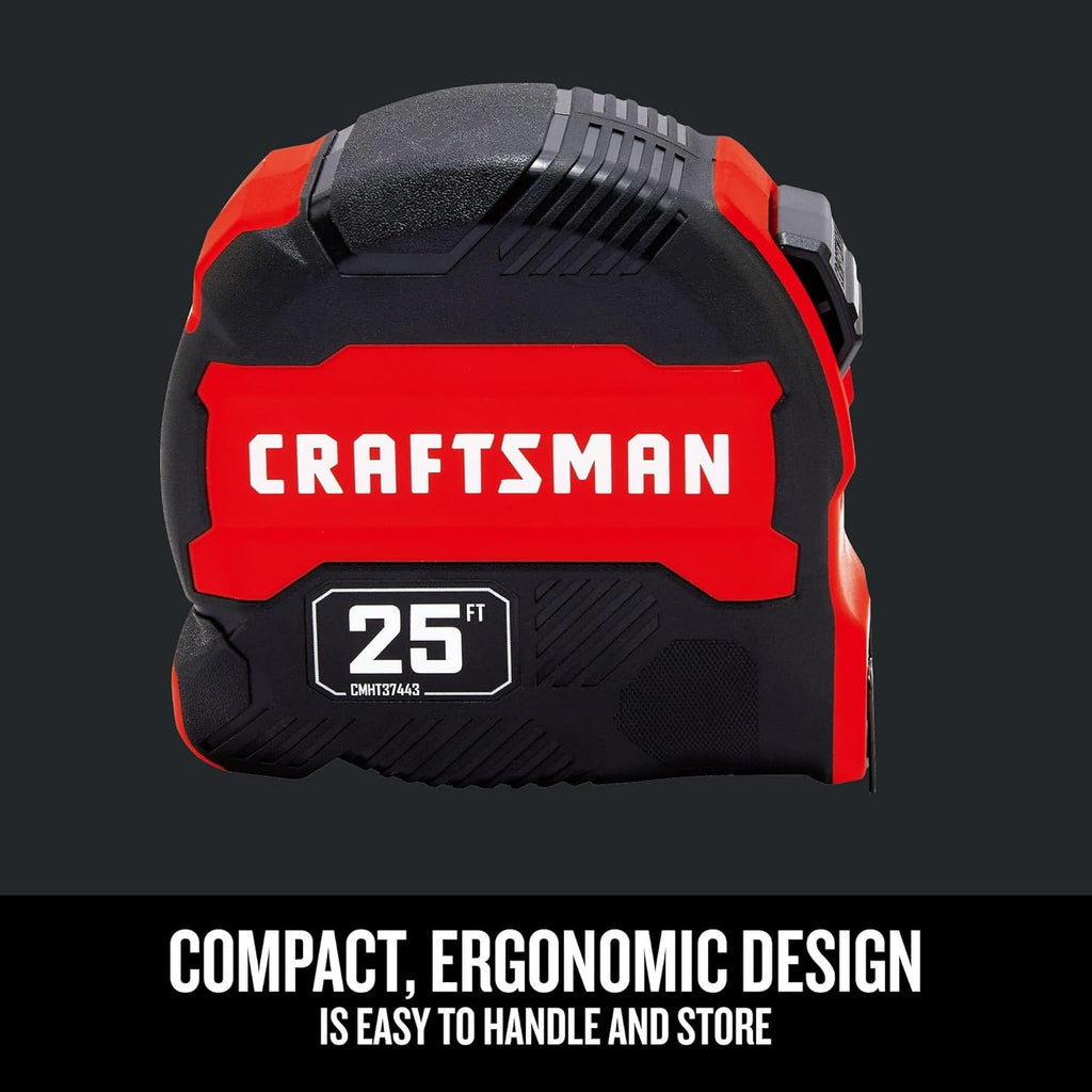 CRAFTSMAN 25-Ft Tape Measure with Fraction Marketing, Retractable