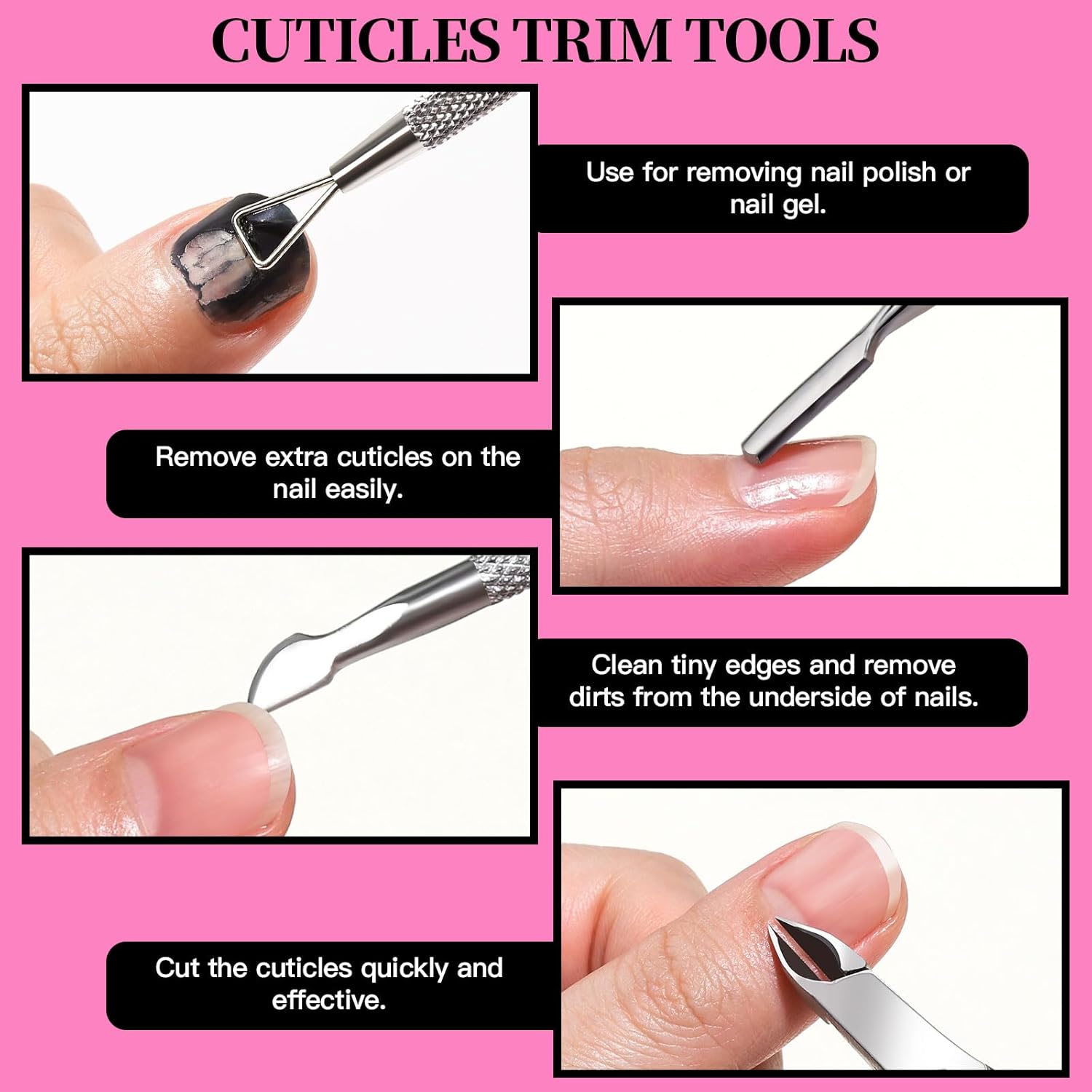FANDAMEI Nail Care Kit, Nail Files 100/180, Nail Buffer Block, Cuticle