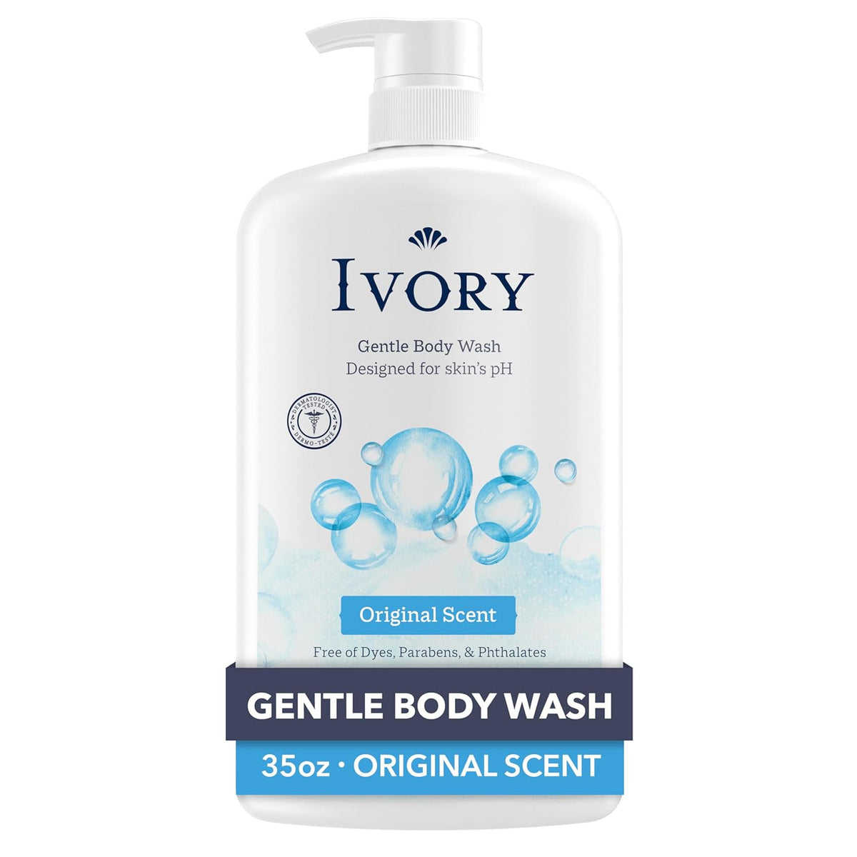 Ivory Body Wash, Designed for the Whole Family, Gentle Formula, Free of Dyes