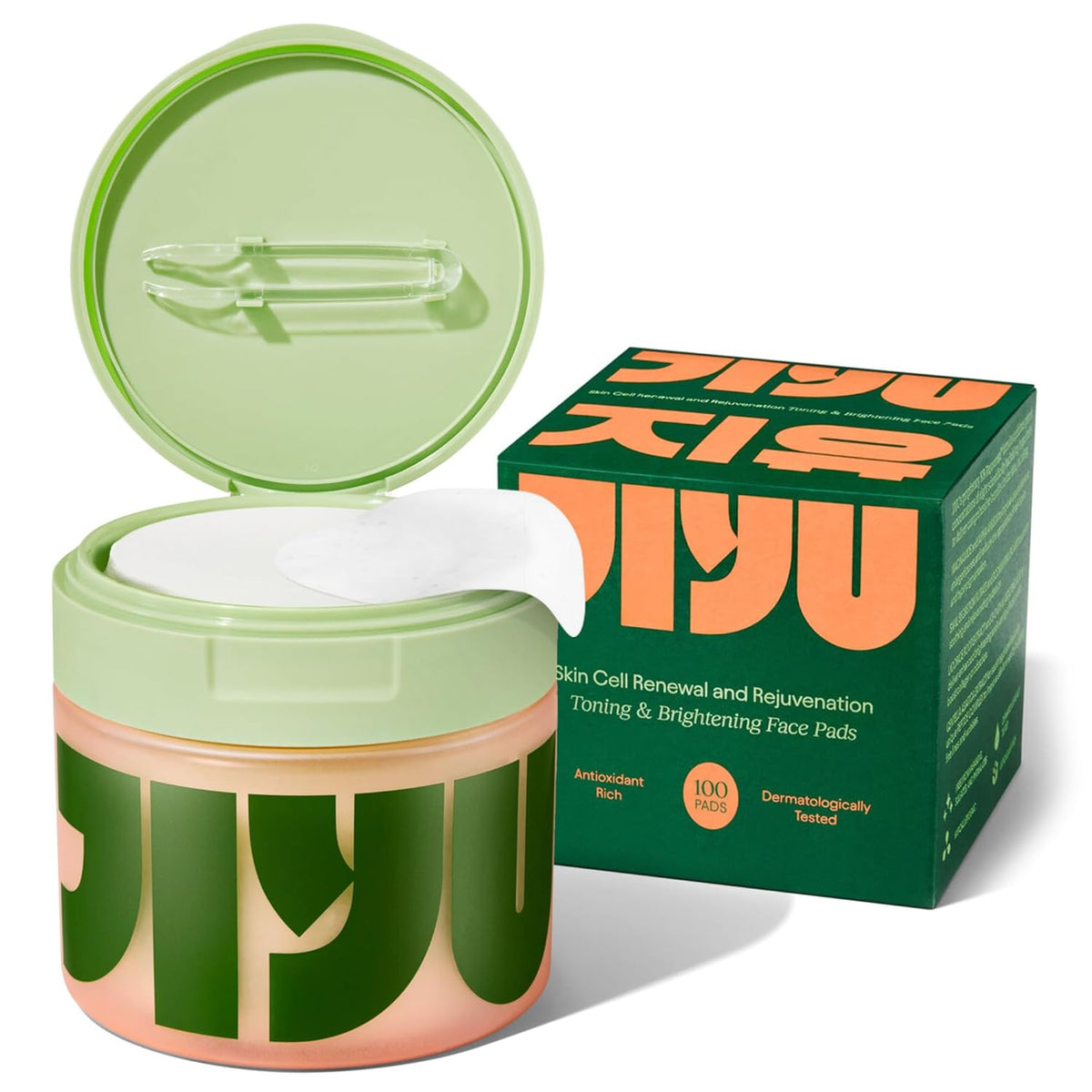 JiYu Toning Polish Pads - Korean Skincare for Dark Spots, Wrinkles & Dull