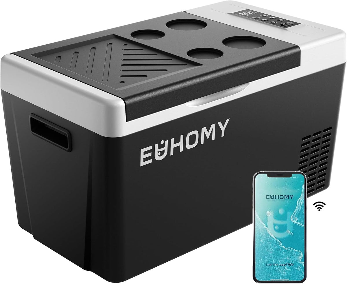 EUHOMY 23QT 12 Volt Refrigerator, -4℉~68℉ Electric Cooler for Car