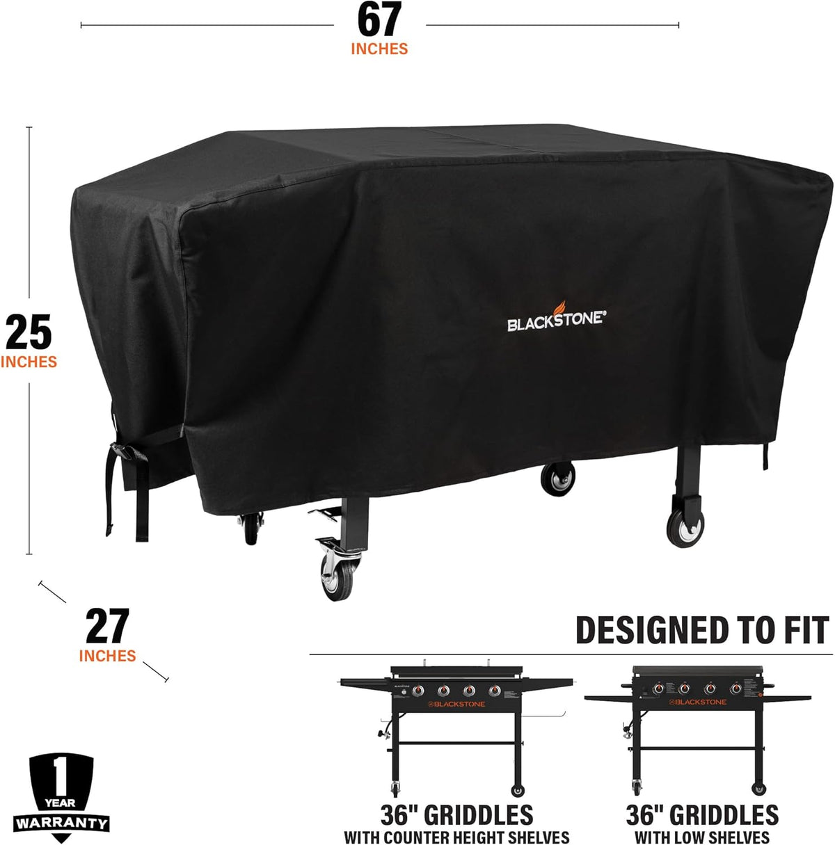 Blackstone 36 inch Griddle Cover Water Resistant 600D Polyester Heavy Duty