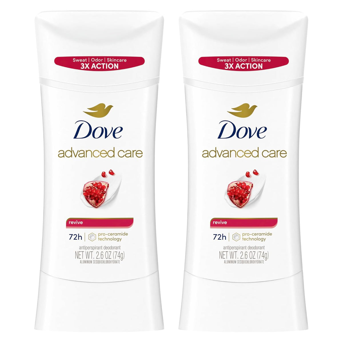 Dove Advanced Care Antiperspirant Deodorant for Women Twin Pack Revive 72