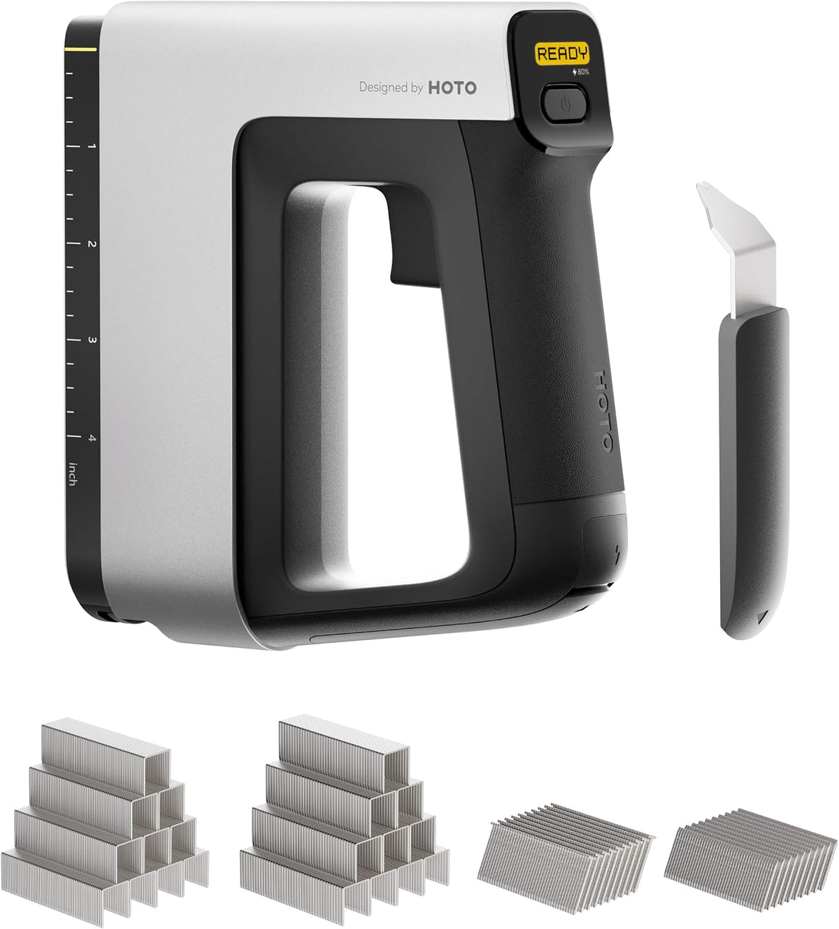 HOTO Pulse 4-in-1 Cordless Staple Gun, Nail Gun, 1200 Fasteners