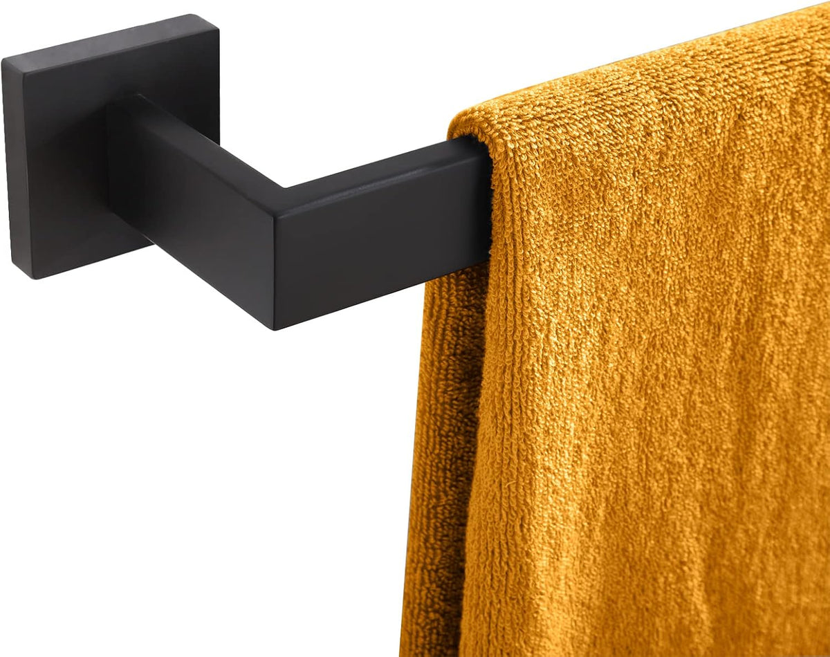 KOKOSIRI 24-Inch Single Towel Bar, Bathroom Kitchen Towel Holder - single towel bar black