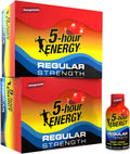 5-hour ENERGY Shot, Regular Strength Pomegranate, 1.93 Ounce, 24 Count - 5 hour energy shot caffeine