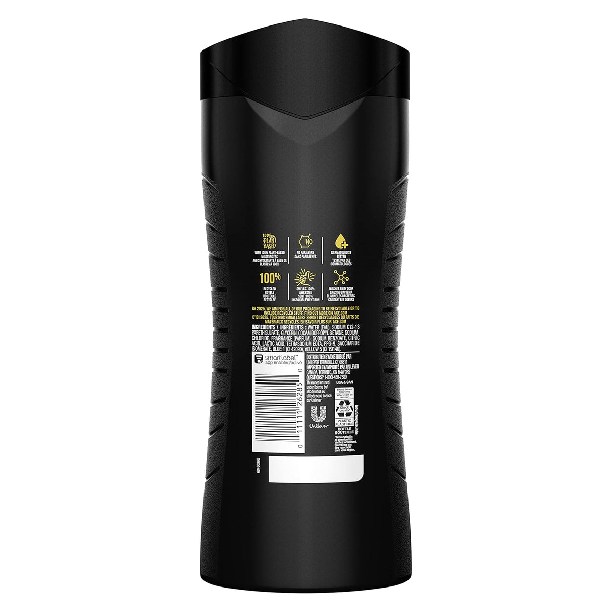 AXE Body Wash Apollo 4 Count for Long Lasting Freshness Sage & Cedarwood