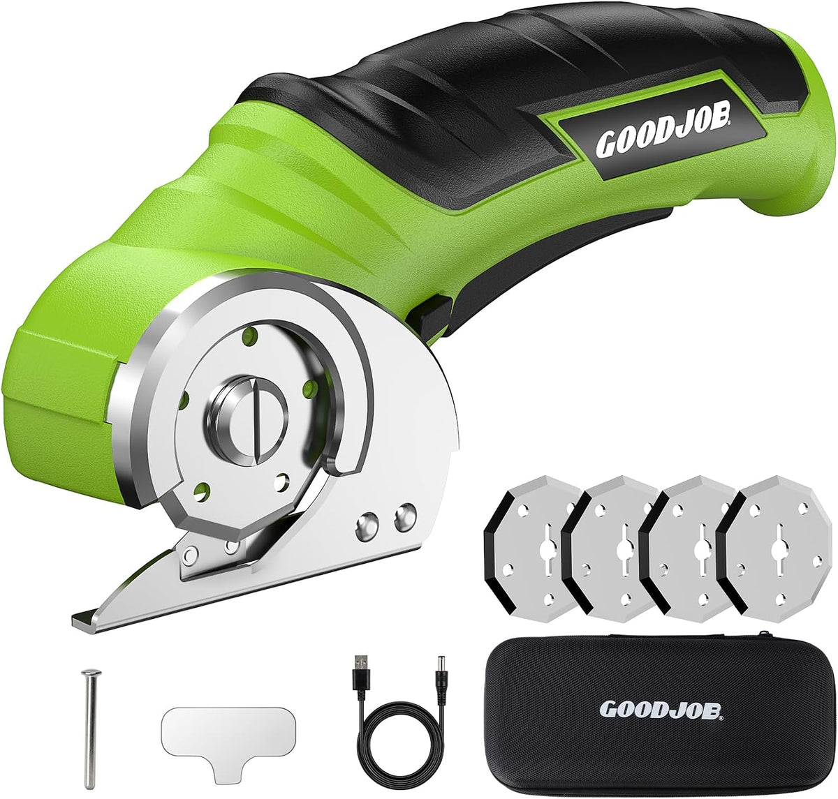 Cordless Electric Scissors, 4V Cardboard Cutter with 4 SK5 Blades