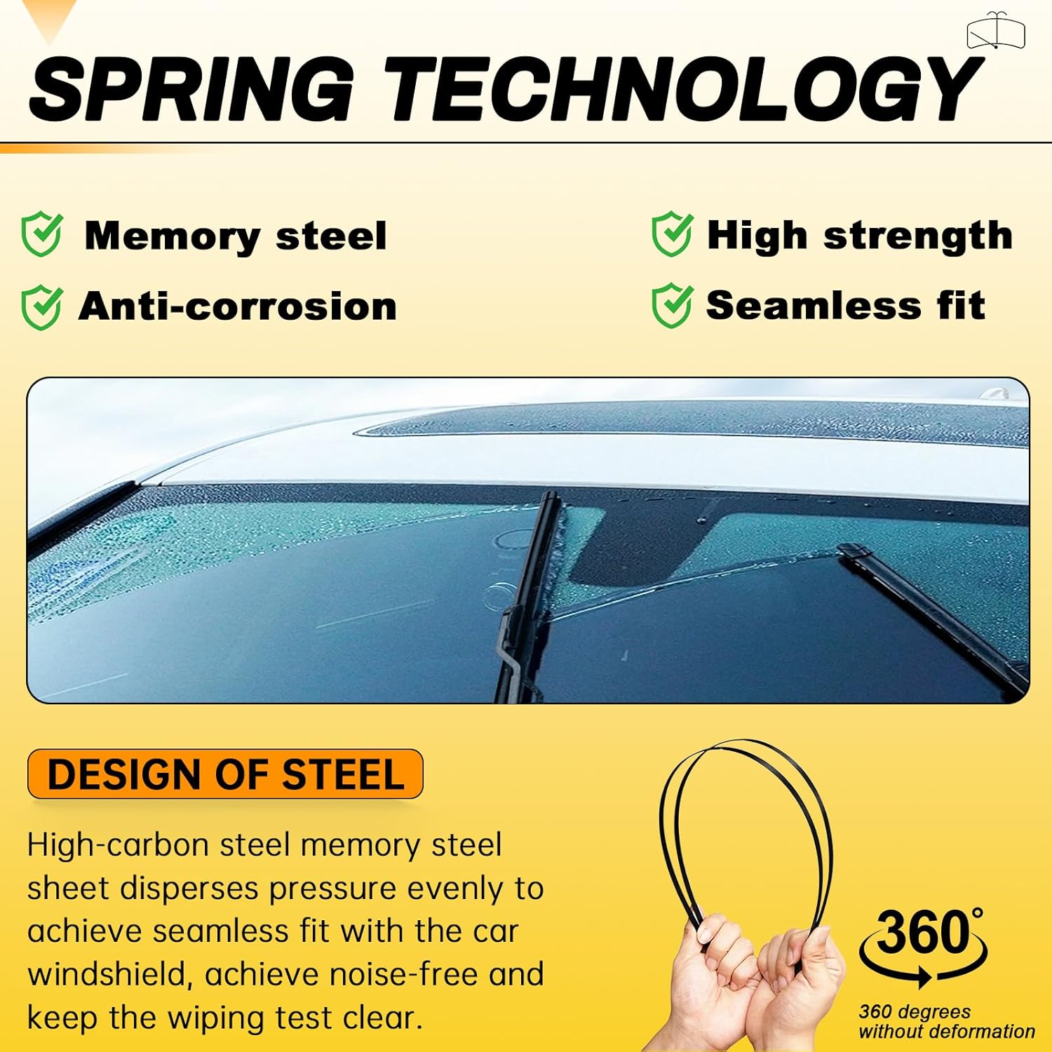 AUTOBOO 26" and 16" Windshield Wipers Blades (Pack Of 2),OEM Quality Premium