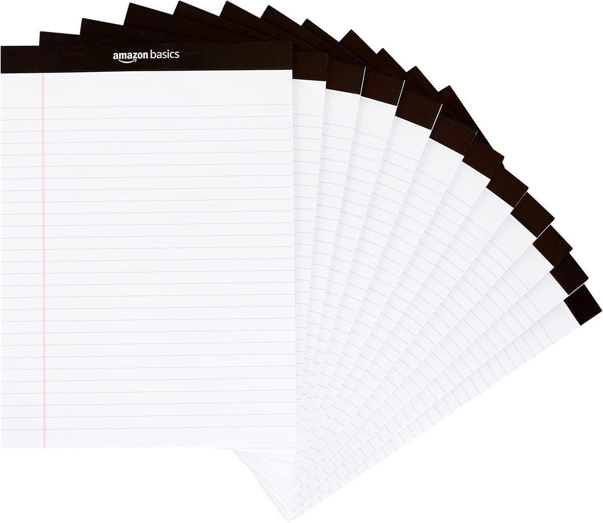 Amazon Basics Wide Ruled Lined Writing Note Pads for Office Supplies, 8.5" x